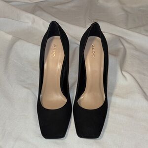 ALDO Black Square-Toe Heels
